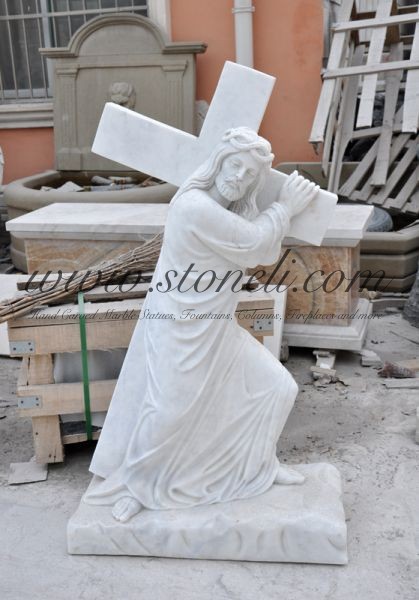 MARBLE RELIGIOUS STATUE