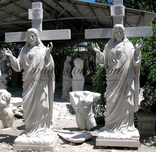 MARBLE RELIGIOUS STATUE