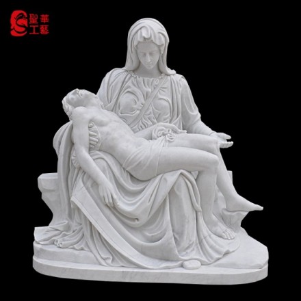 MARBLE RELIGIOUS STATUE, LRE - 018