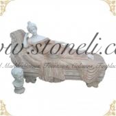 MARBLE STATUE WITH FLOWER, LST - 001