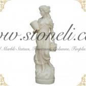 MARBLE STATUE WITH FLOWER, LST - 001