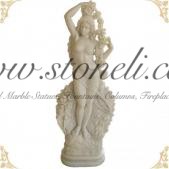 LST - 001, MARBLE STATUE WITH FLOWER
