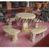 MARBLE TABLE and CHAIR, LTA - 018