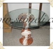 MARBLE TABLE and CHAIR, LTA - 039